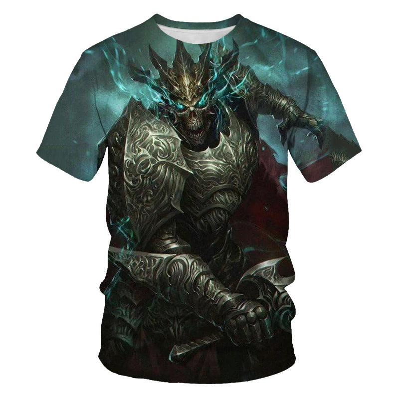 T-Shirt Teschio 3D Uomo – Stile Ribelle e Stampe Digitali Ultra Realistiche!