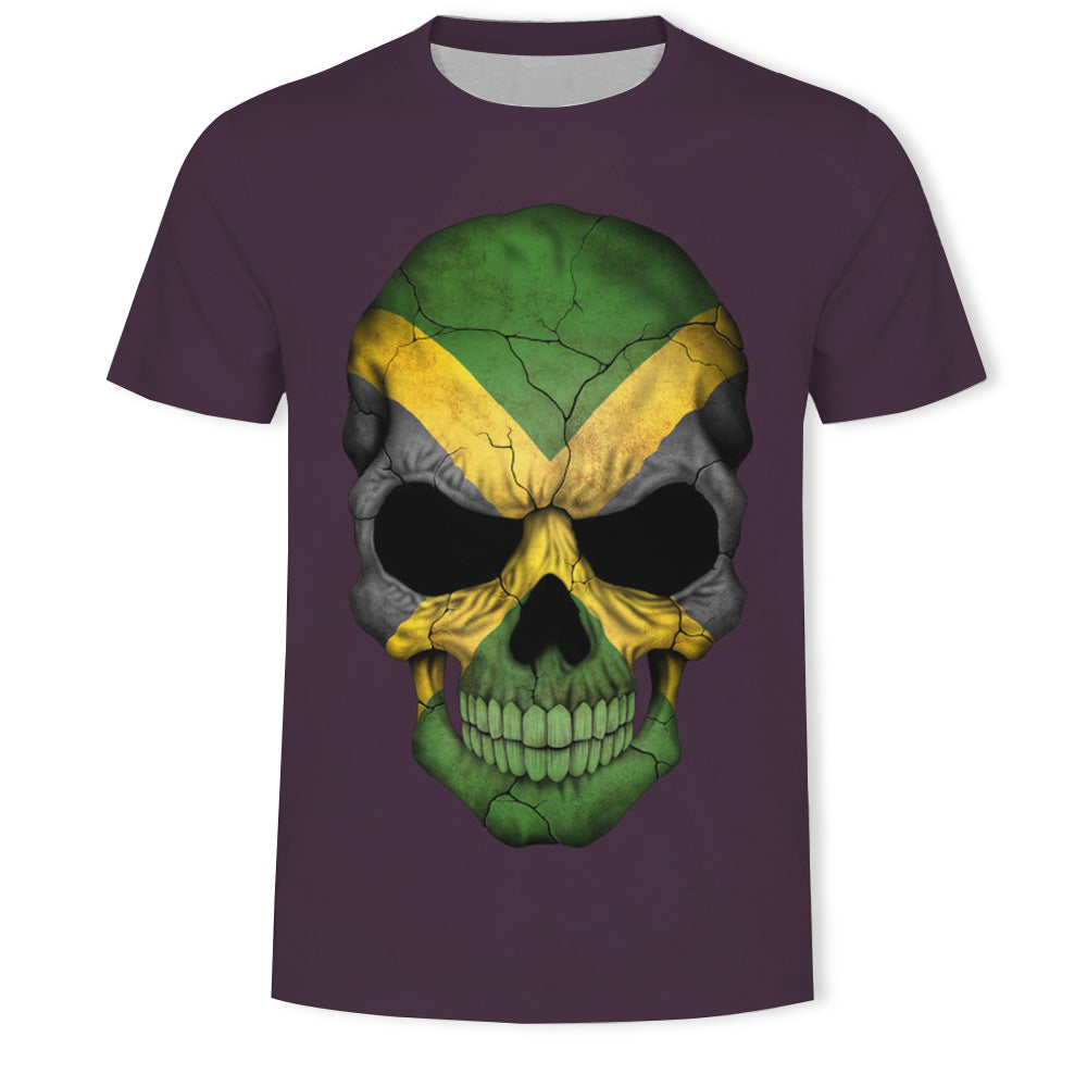 T-Shirt Teschio 3D Uomo – Stile Ribelle e Stampe Digitali Ultra Realistiche!