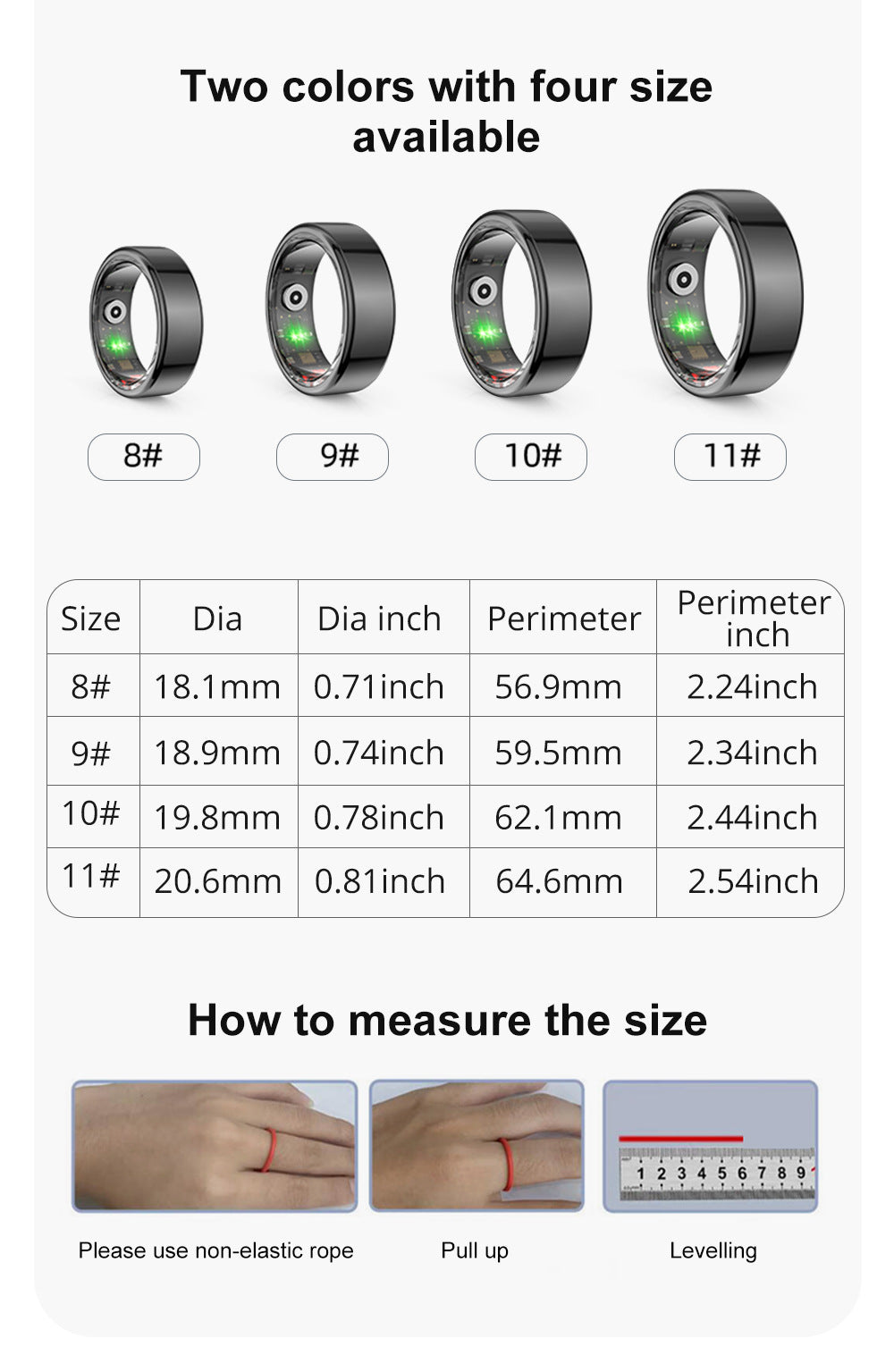 2024 COLMI R02 Smart Ring with Charging Case