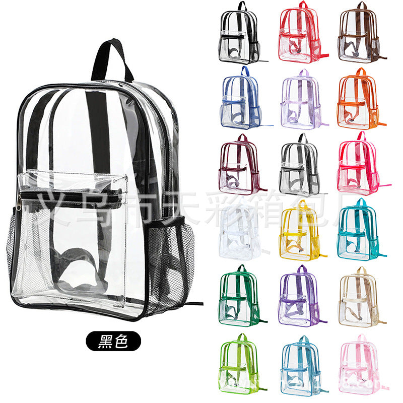 Zaino trasparente in PVC impermeabile