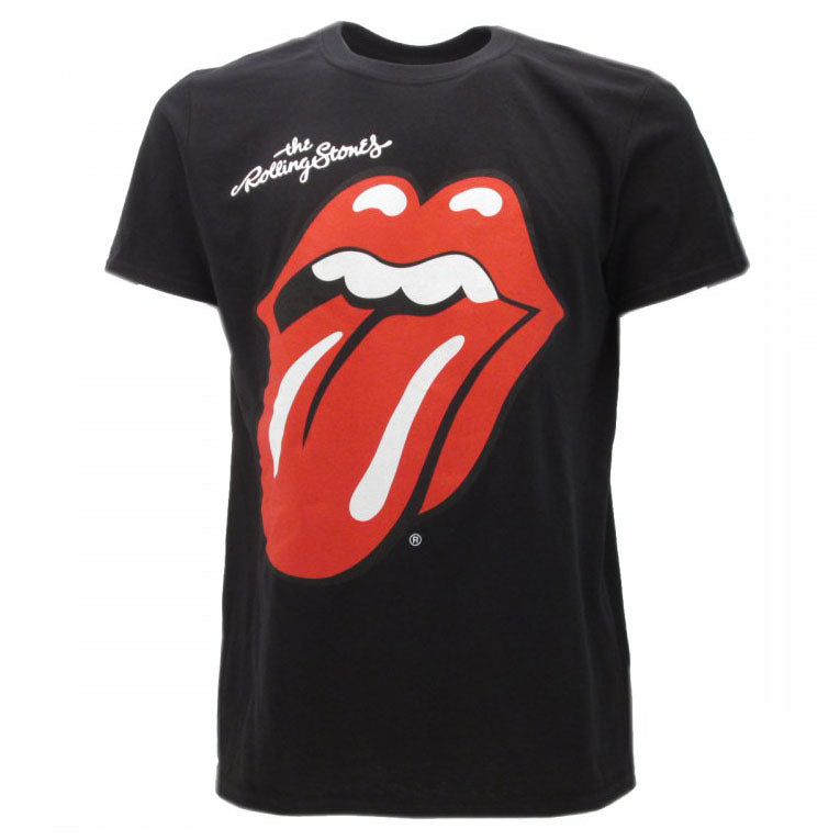 T-Shirt Rolling Stones – Stampa Lingua Iconica per Fan del Rock Classico