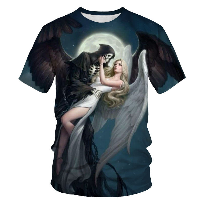 T-Shirt Teschio 3D Uomo – Stile Ribelle e Stampe Digitali Ultra Realistiche!