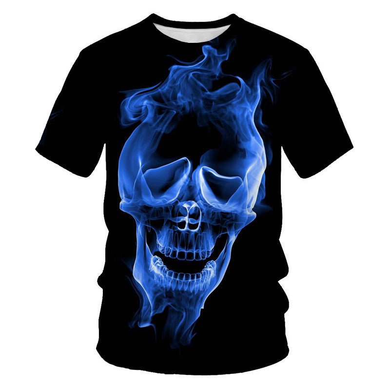 T-Shirt Teschio 3D Uomo – Stile Ribelle e Stampe Digitali Ultra Realistiche!