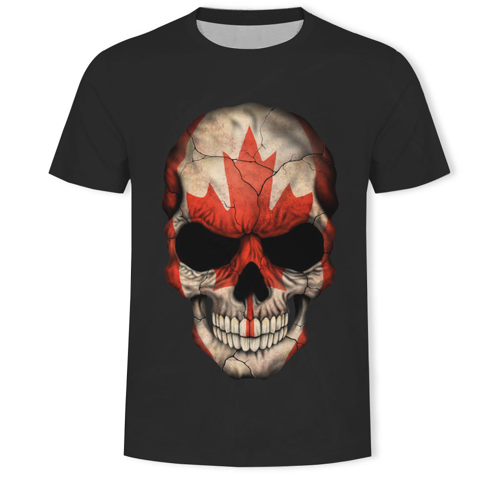 T-Shirt Teschio 3D Uomo – Stile Ribelle e Stampe Digitali Ultra Realistiche!