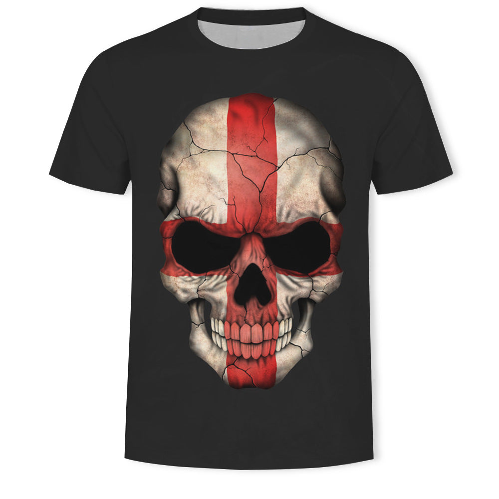 T-Shirt Teschio 3D Uomo – Stile Ribelle e Stampe Digitali Ultra Realistiche!