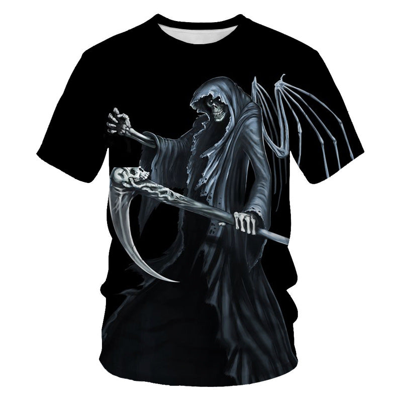 T-Shirt Teschio 3D Uomo – Stile Ribelle e Stampe Digitali Ultra Realistiche!