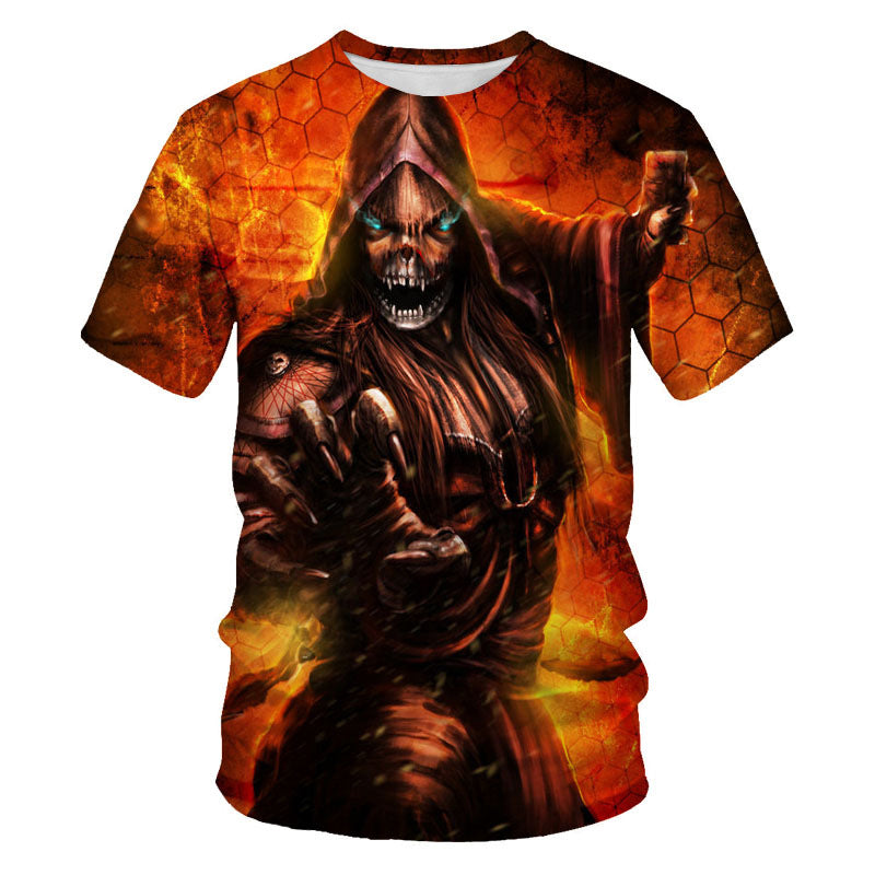 T-Shirt Teschio 3D Uomo – Stile Ribelle e Stampe Digitali Ultra Realistiche!