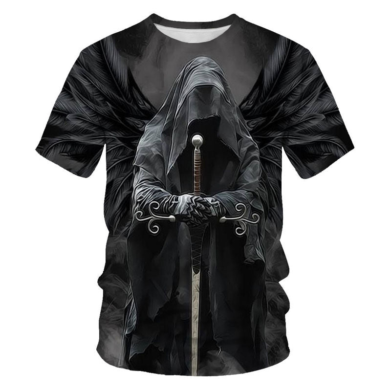T-Shirt Teschio 3D Uomo – Stile Ribelle e Stampe Digitali Ultra Realistiche!