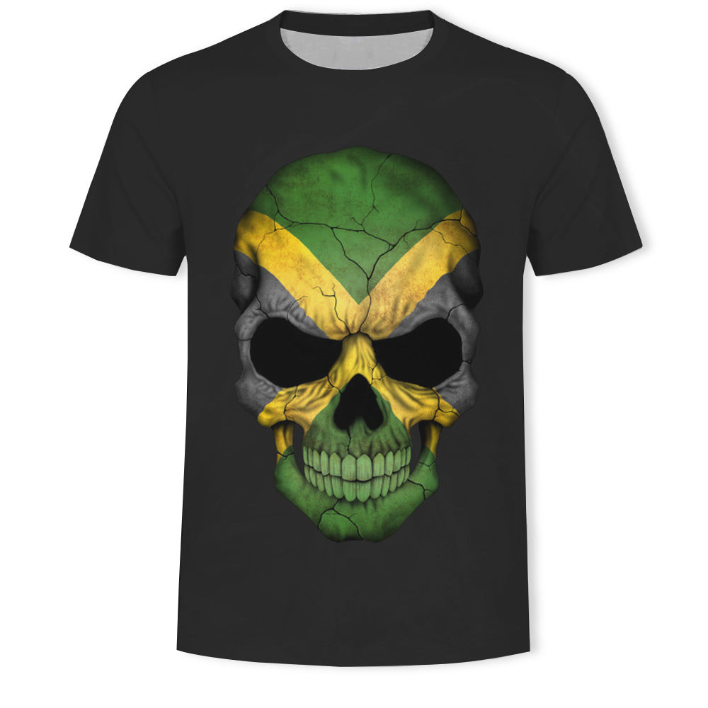 T-Shirt Teschio 3D Uomo – Stile Ribelle e Stampe Digitali Ultra Realistiche!