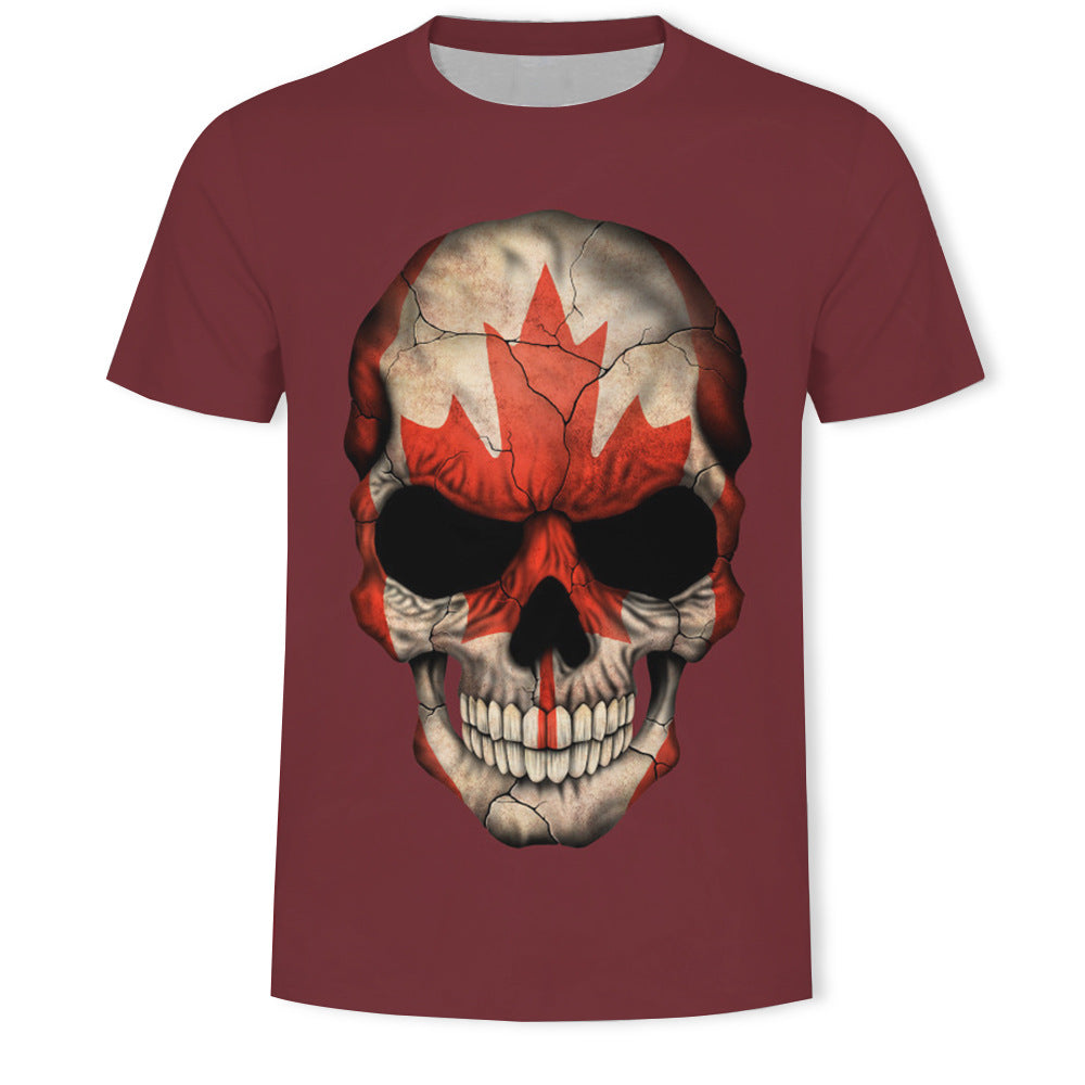 T-Shirt Teschio 3D Uomo – Stile Ribelle e Stampe Digitali Ultra Realistiche!