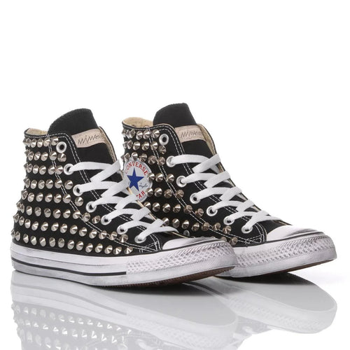 Converse Borchie Nera – Sneakers Rock con Dettagli Borchiati Premium