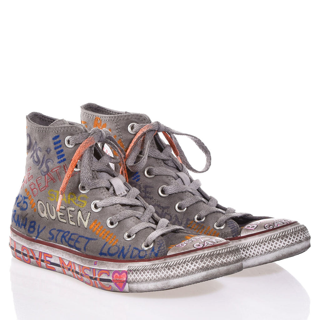 Converse Grey Written – Sneakers Urban Style con Stampe Esclusive
