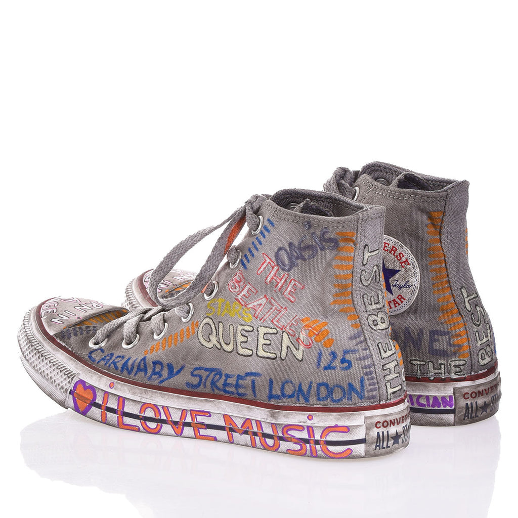 Converse Grey Written – Sneakers Urban Style con Stampe Esclusive