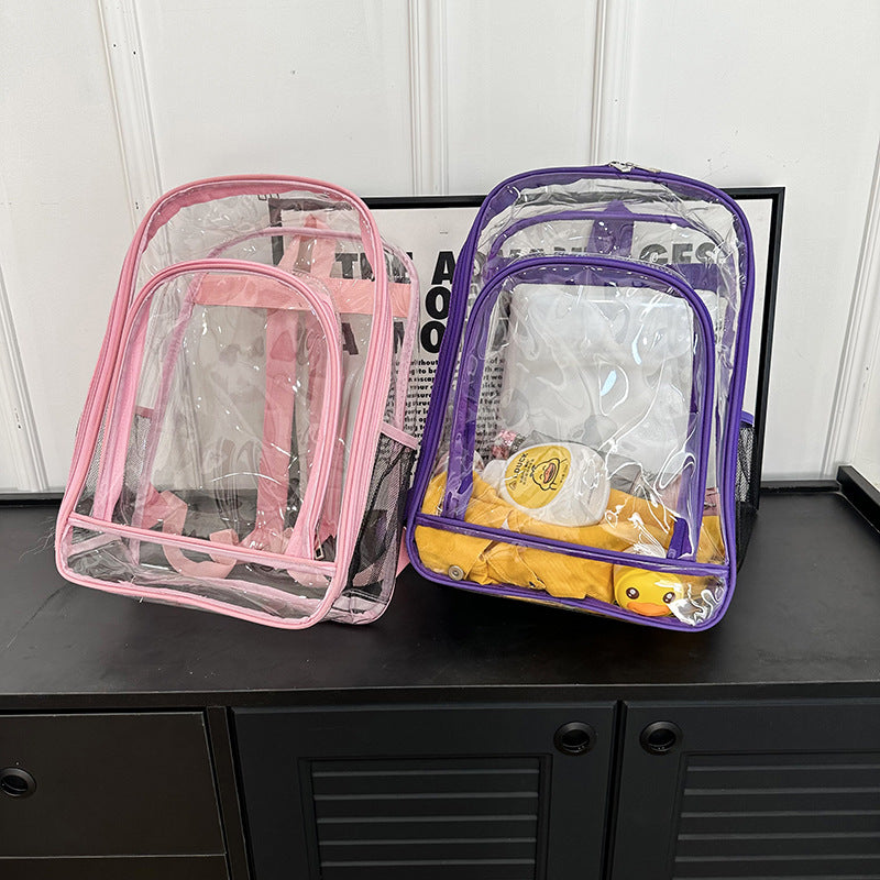 Zaino trasparente impermeabile in PVC per concerti