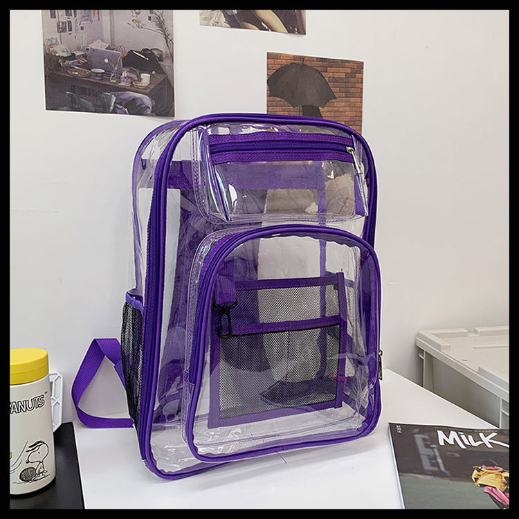 Zaino trasparente impermeabile in PVC per concerti