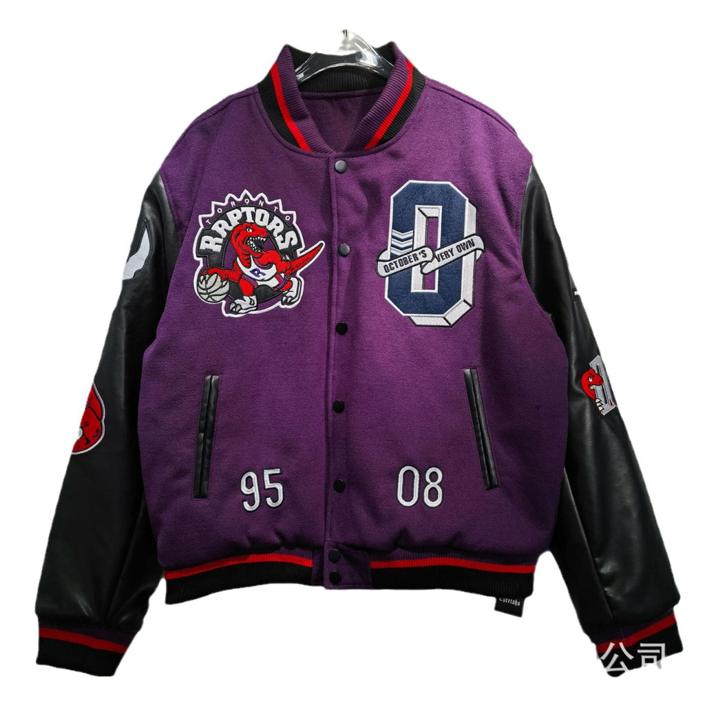 Varsity Jacket Unisex 2024 – Giacca College con Maniche in Pelle e Ricami Premium